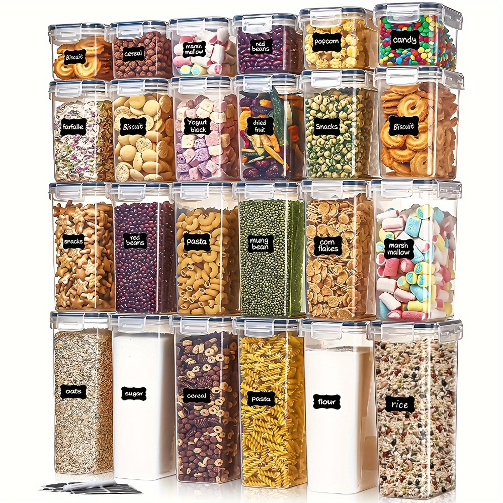 Tea Coffee Sugar Container - 24 Stuks Voedsel Opslag Containers 12