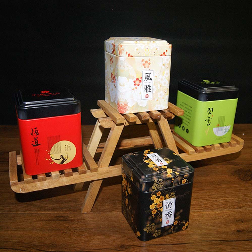Tea Coffee Sugar Container - Chinese stijl kleine aluminium bewaardoos voor