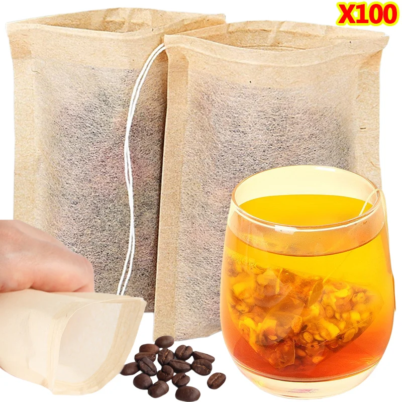 Coffee Tea And Leaf - 100 Stuks Theezakjes Met Trekkoord Filter