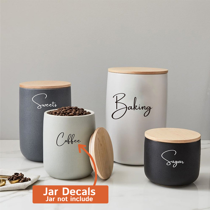 Switching Coffee To Tea - Sticker alleen 8 stuks keuken organisatie