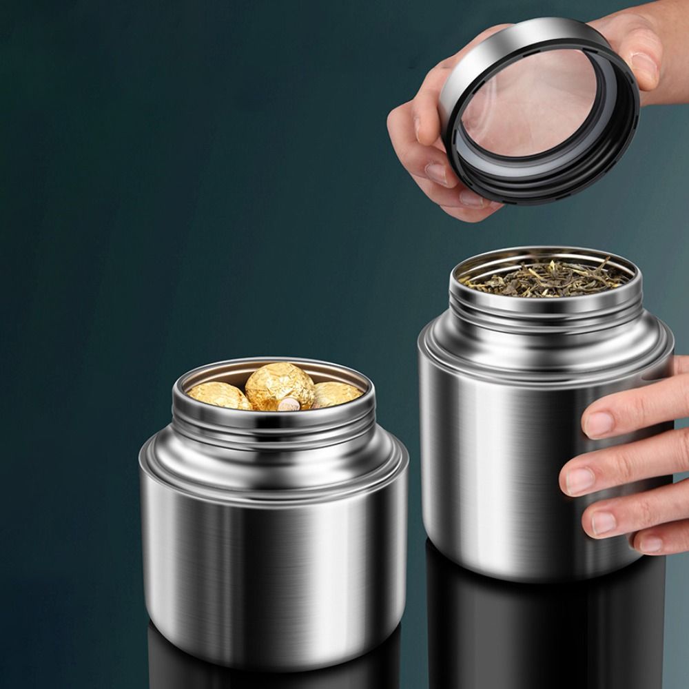 Coffee Tea Sugar Canisters - Vochtbestendige roestvrijstalen theebus Luchtdicht, onbreekbaar koffiebonenopslagbusje
