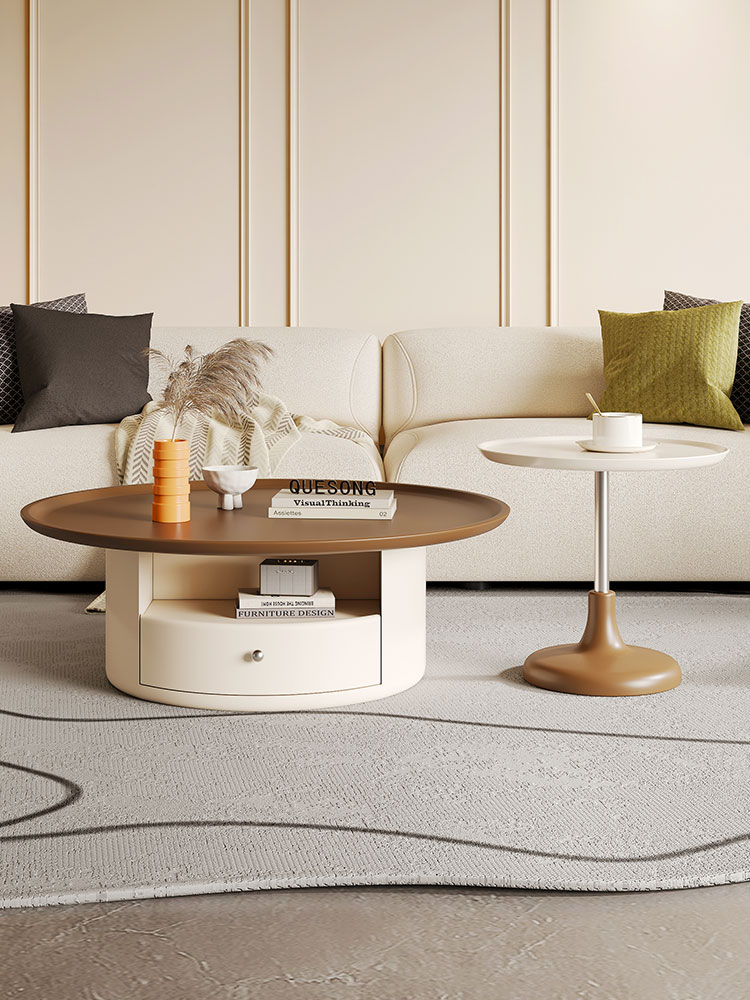Coffee Tea Unit - Ronde salontafel, woonkamer, huishoudelijke kleine tafel,