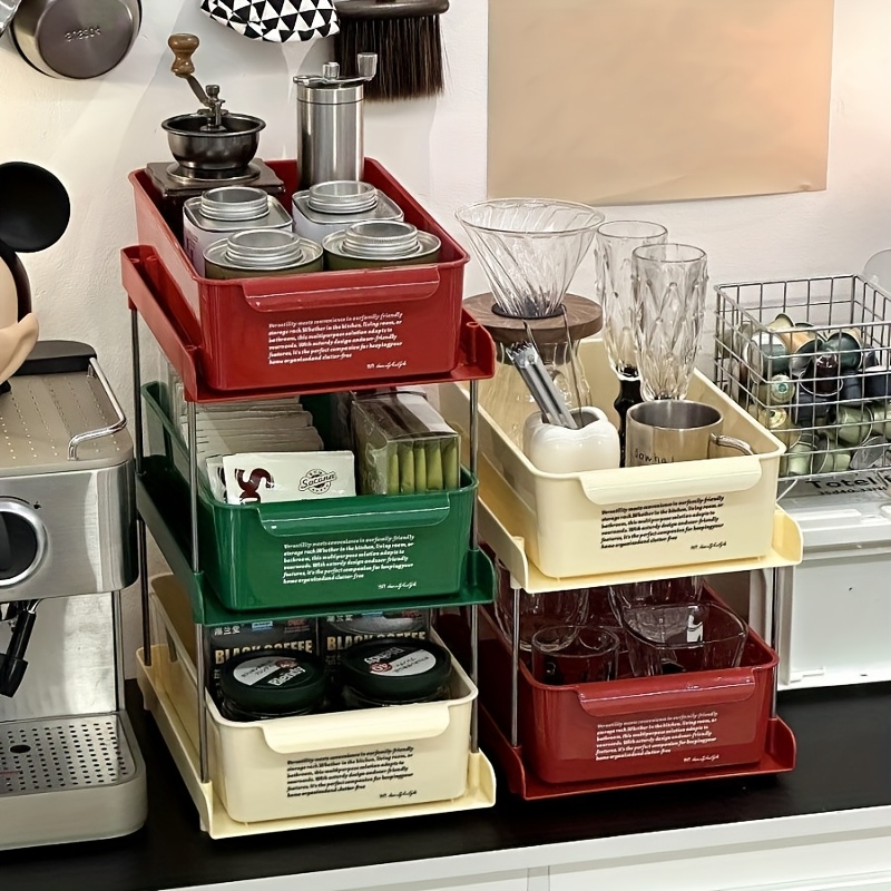 Coffee Tea Drawer Organizer - 2/3 Laag Theezakje Opbergdoos Kantoor Koffie
