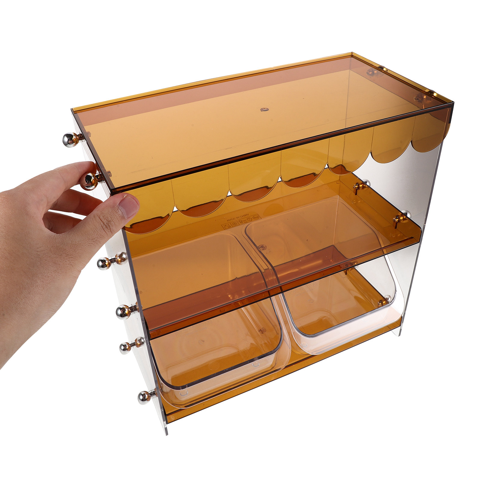 Coffee Tea Drawer Organizer - 2-laags theezakjesorganizer, koffiestation, aanrechtbladlade, plastic opbergruimte,