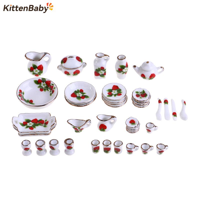 Coffee Tea Flower - 1 Set 1:12 Miniatuur Poppenhuis Bloem