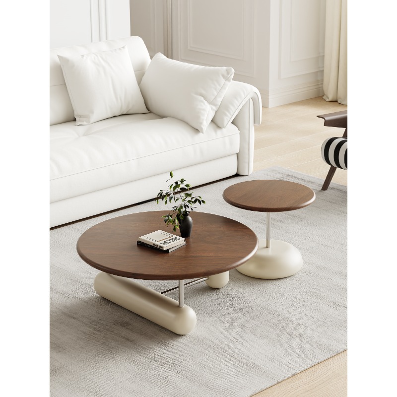 Young Tea Coffee - Ronde massief houten salontafel voor thuis,