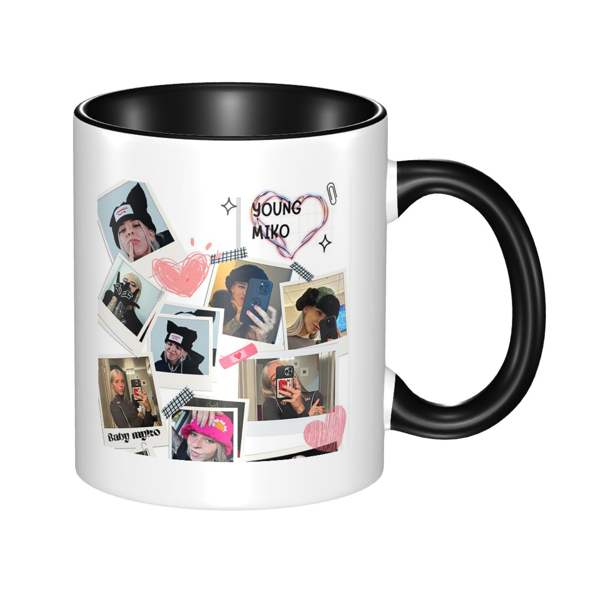 Young Tea Coffee - Collage van jonge Miko-mokken, grappige keramische