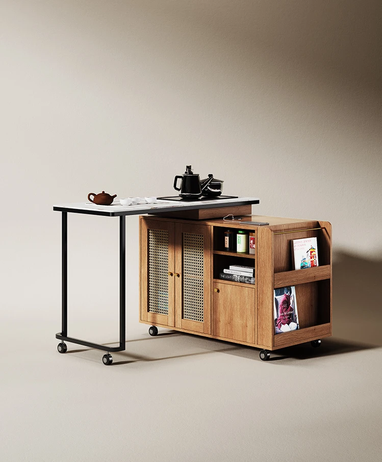 Coffee Tea Unit - Kleine massief houten theetafel, huishoudelijke kleine