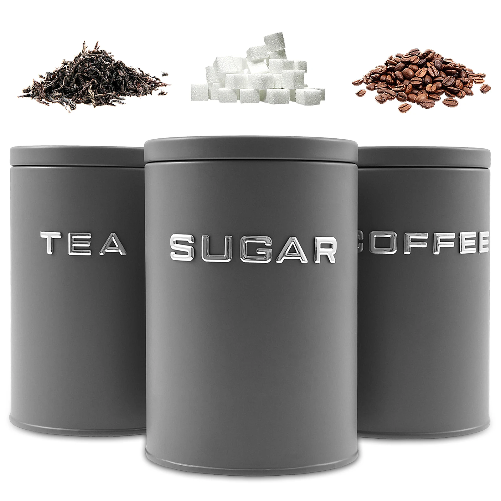 Coffee Tea Sugar Canisters - 3-delige thee koffie suikerbus pot metalen