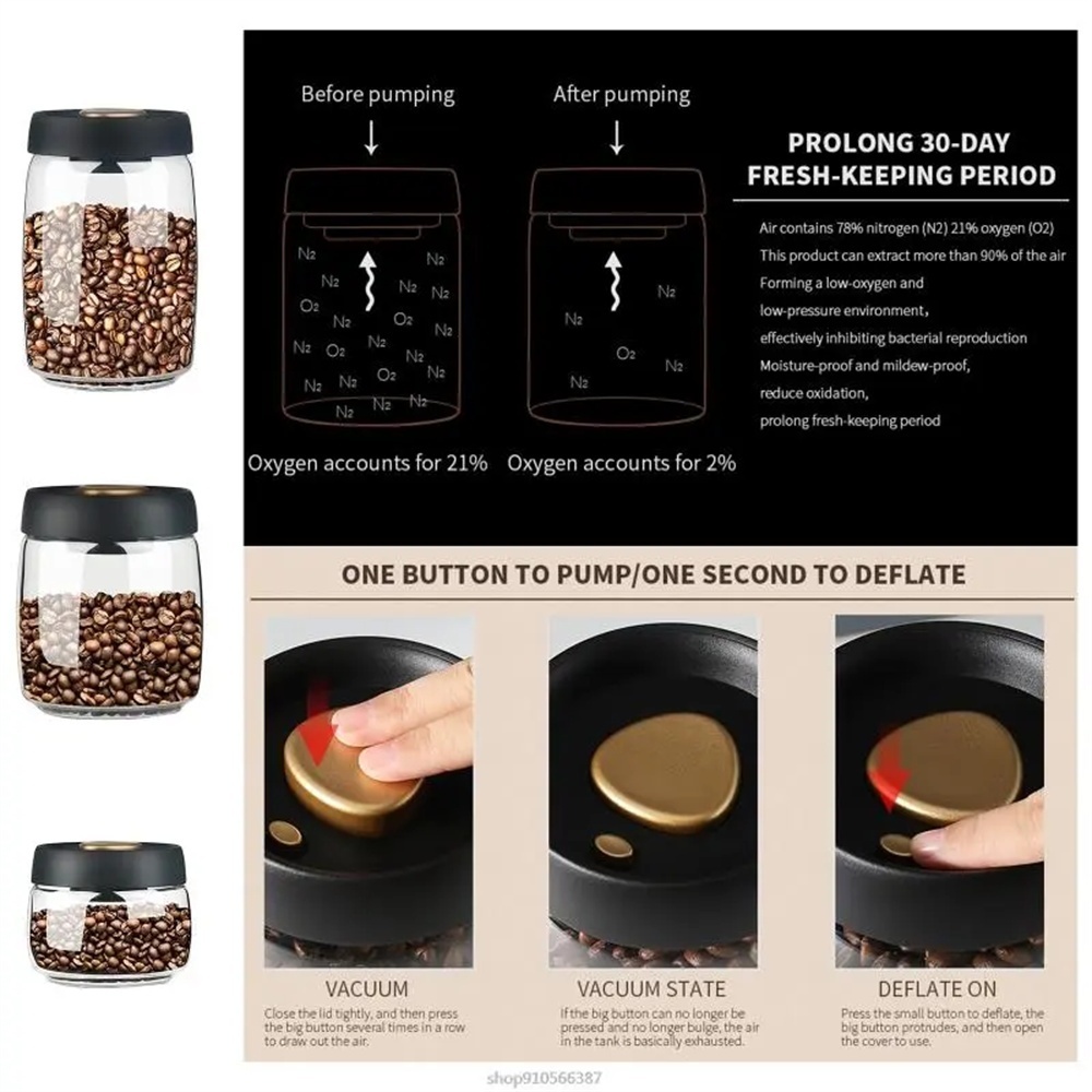 1pack Koffiebonenopslagcontain - Tea Coffee Sugar Container recensie en prijs