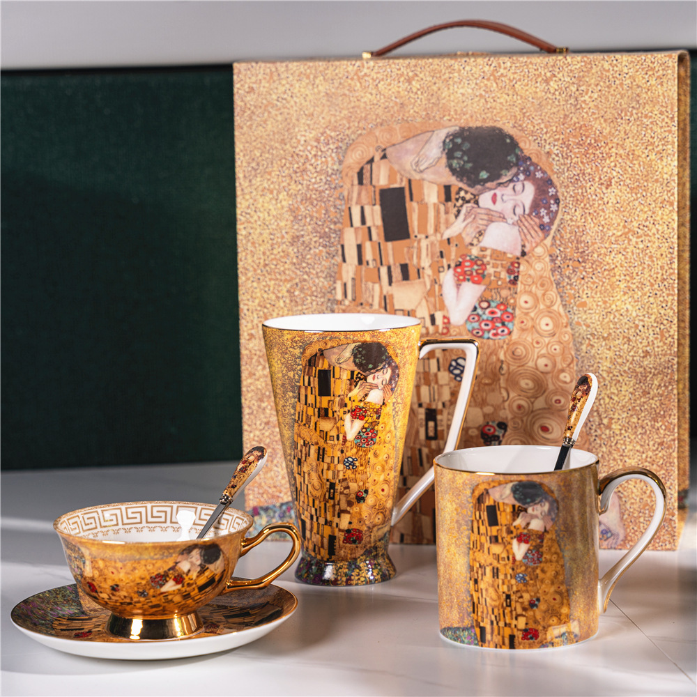 Gustav Klimt Kus Bone China Mo - Coffee Tea Drawer Organizer recensie en prijs