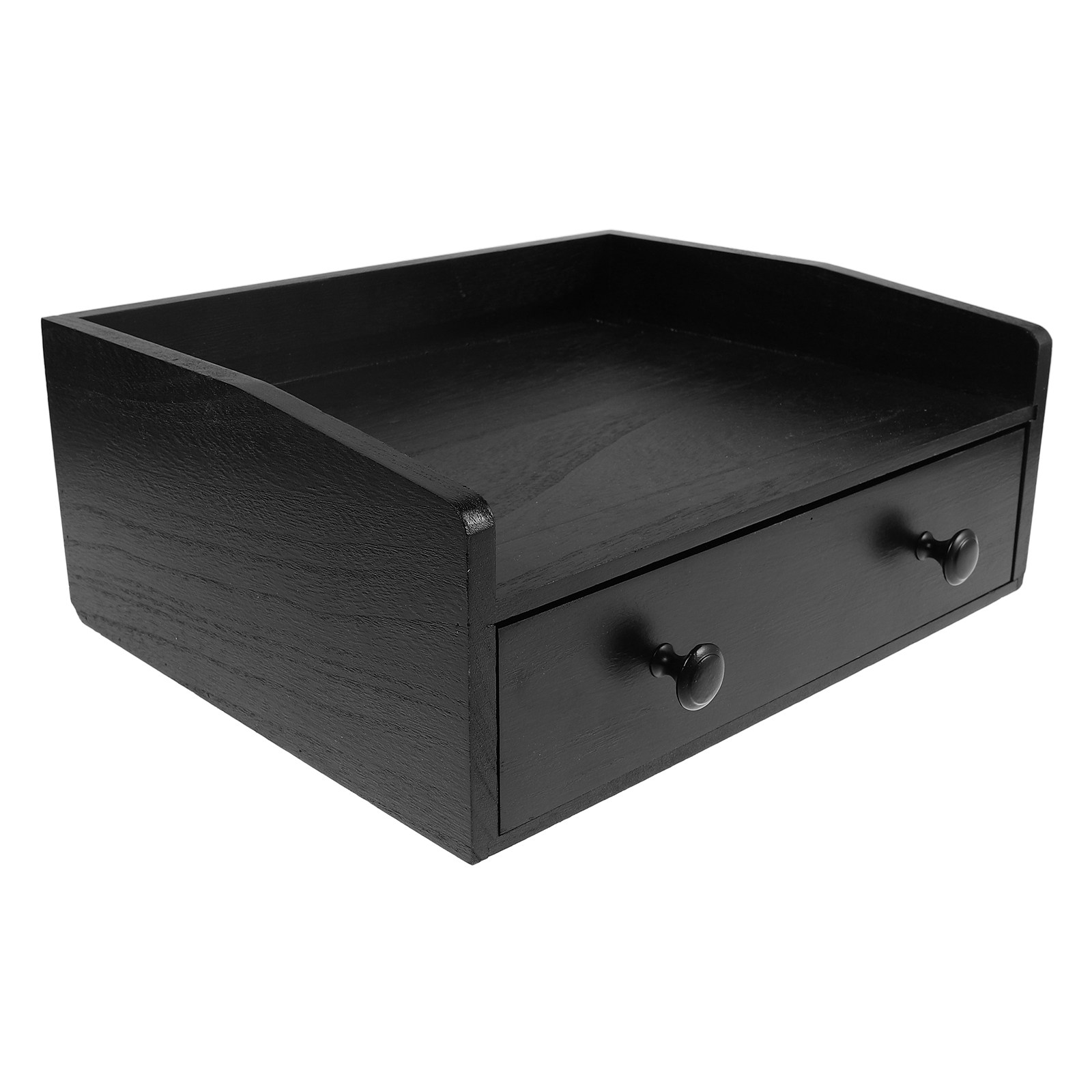 Zwarte houten multifunctionele - Coffee Tea Drawer Organizer recensie en prijs