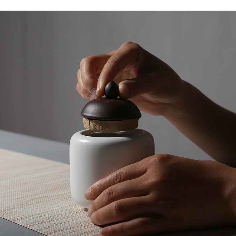 Keramische theepot Houten deks - Tea Coffee Sugar Container recensie en prijs