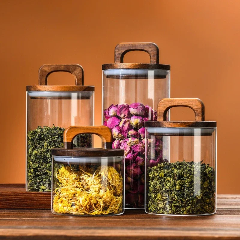 Helderglazen pot met bamboe de - Tea Coffee Sugar Container recensie en prijs