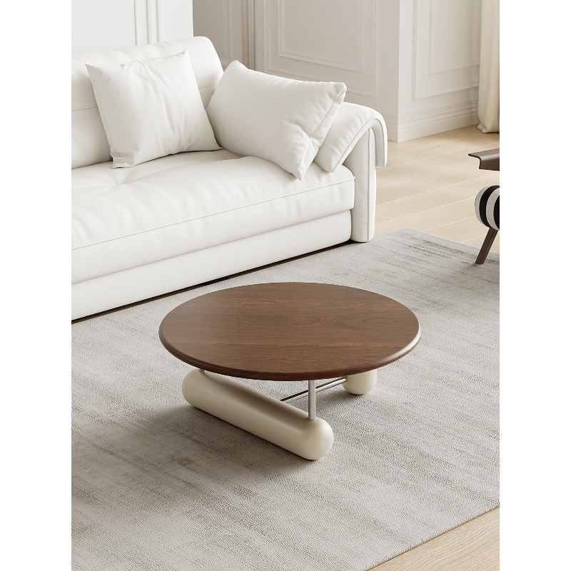 Ronde massief houten salontafe - Young Tea Coffee recensie en prijs