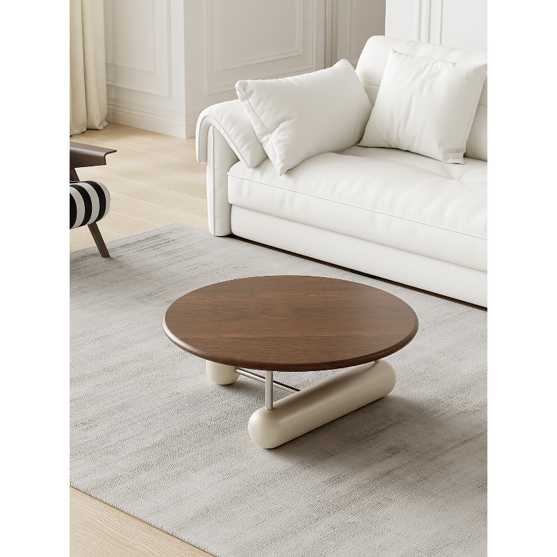 Ronde massief houten salontafe - Young Tea Coffee recensie en prijs