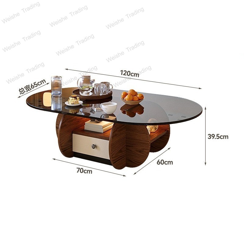 Kleine ovale salontafel in mid - Young Tea Coffee recensie en prijs