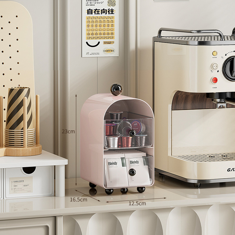 Crèmekleurige koffiecapsule-or - Coffee Tea Drawer Organizer recensie en prijs