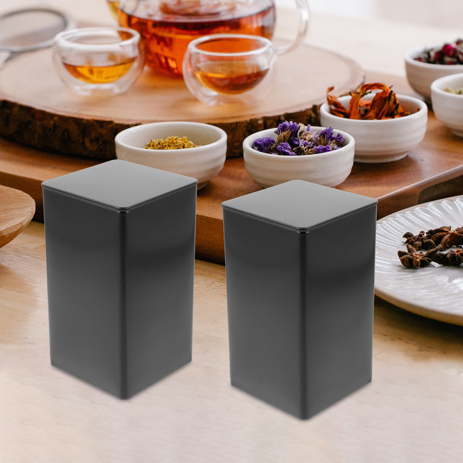 4 stuks opbergpotten blikken c - Tea Coffee Sugar Container recensie en prijs