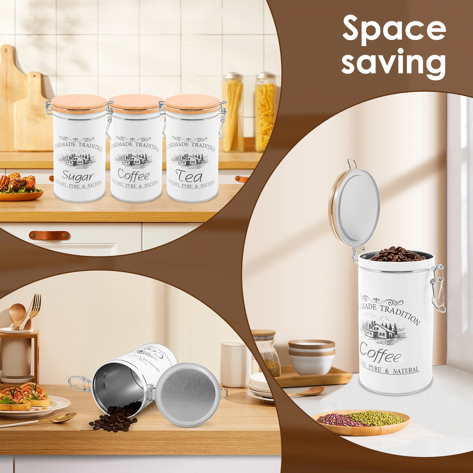 3 stks/set Thee Koffie Suikerb - Tea Coffee Sugar Container recensie en prijs