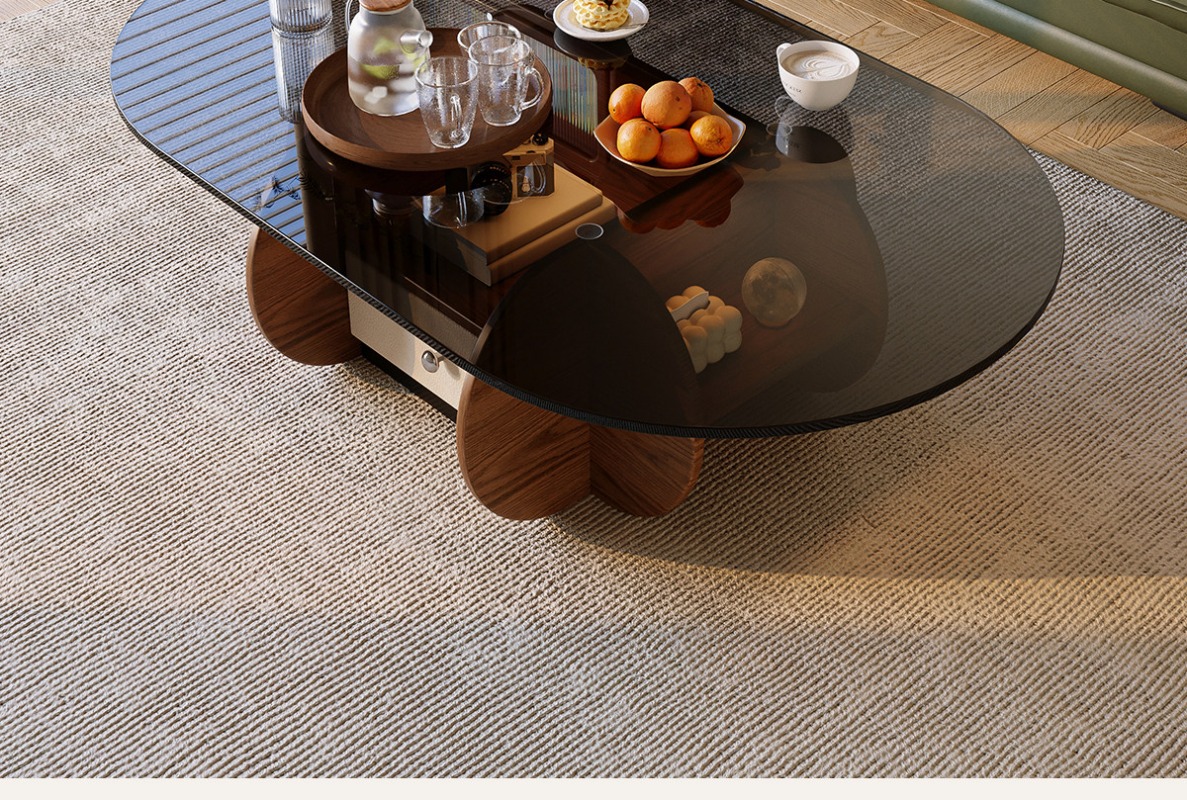 Kleine ovale salontafel van ma - Young Tea Coffee recensie en prijs