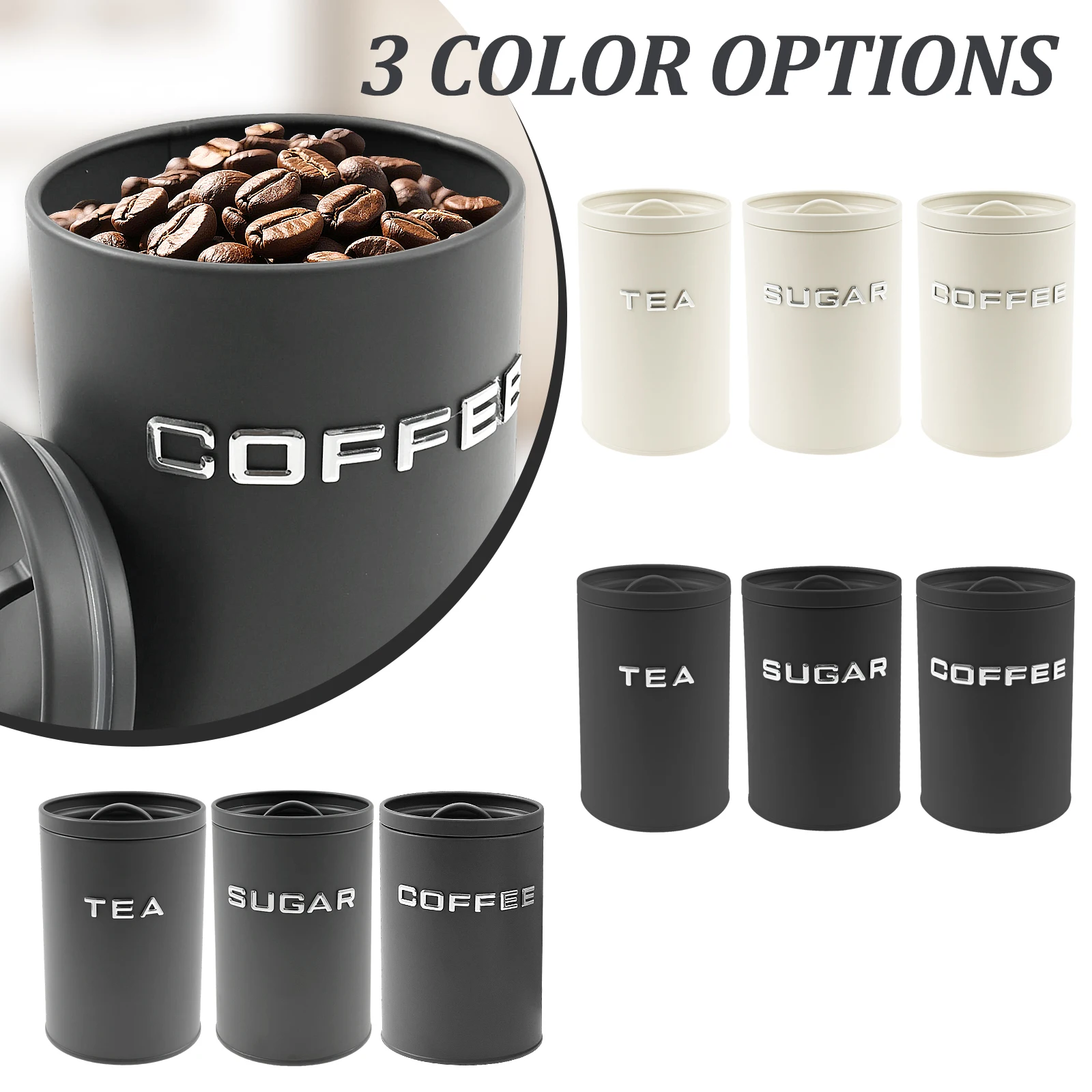 3-delige thee koffie suikerbus - Coffee Tea Sugar Canisters recensie en prijs