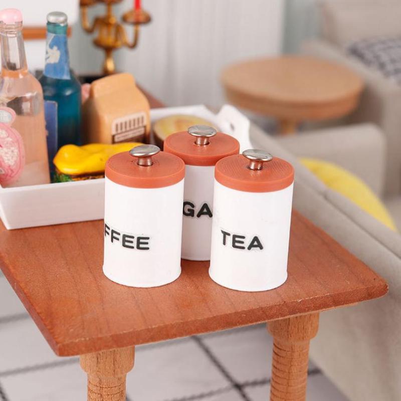 3 Stuks 1/12 Poppenhuis Thee K - Coffee Tea Sugar Canisters recensie en prijs