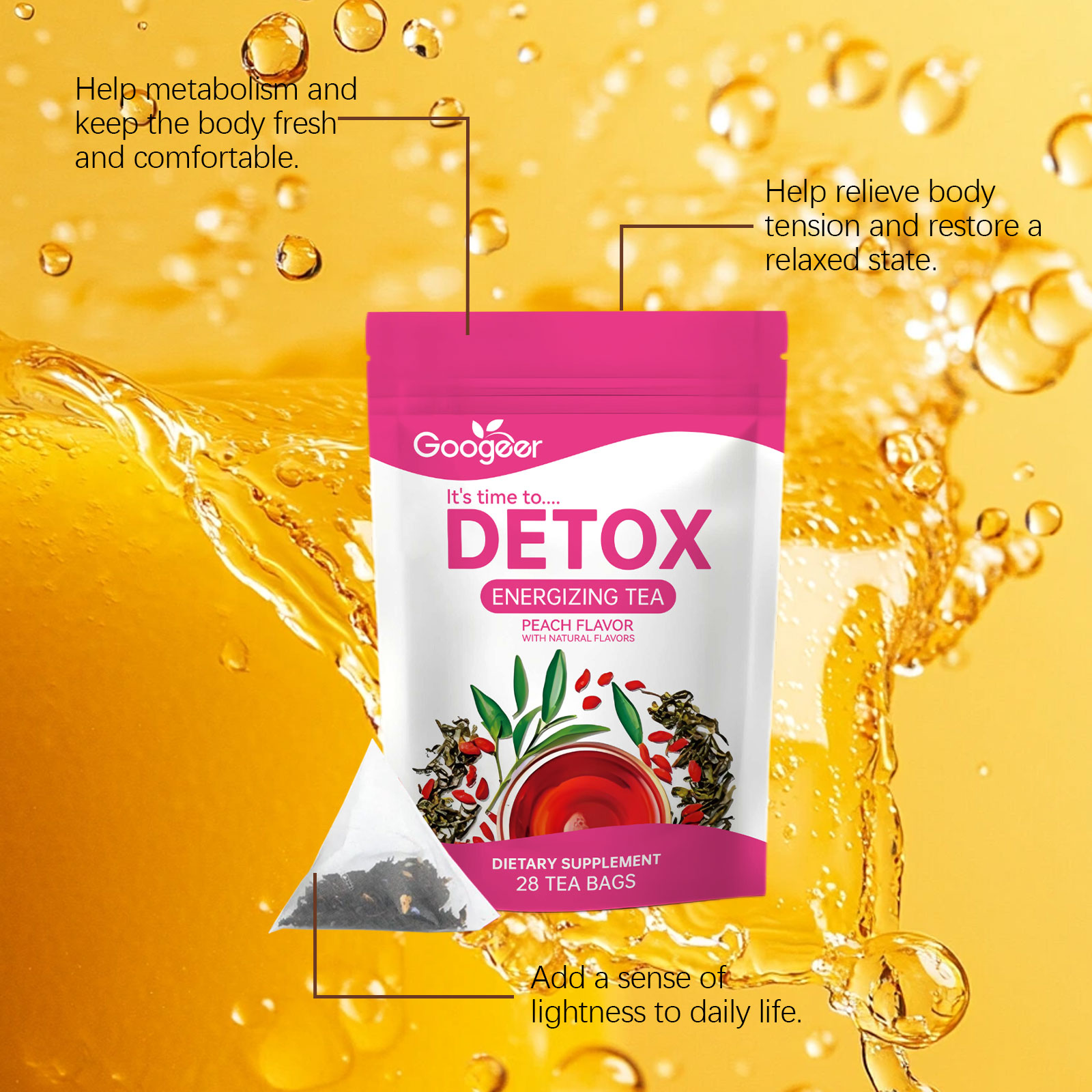 Googeer 28pcs Kruiden Detox Th - Coffee Tea For Weight Loss recensie en prijs