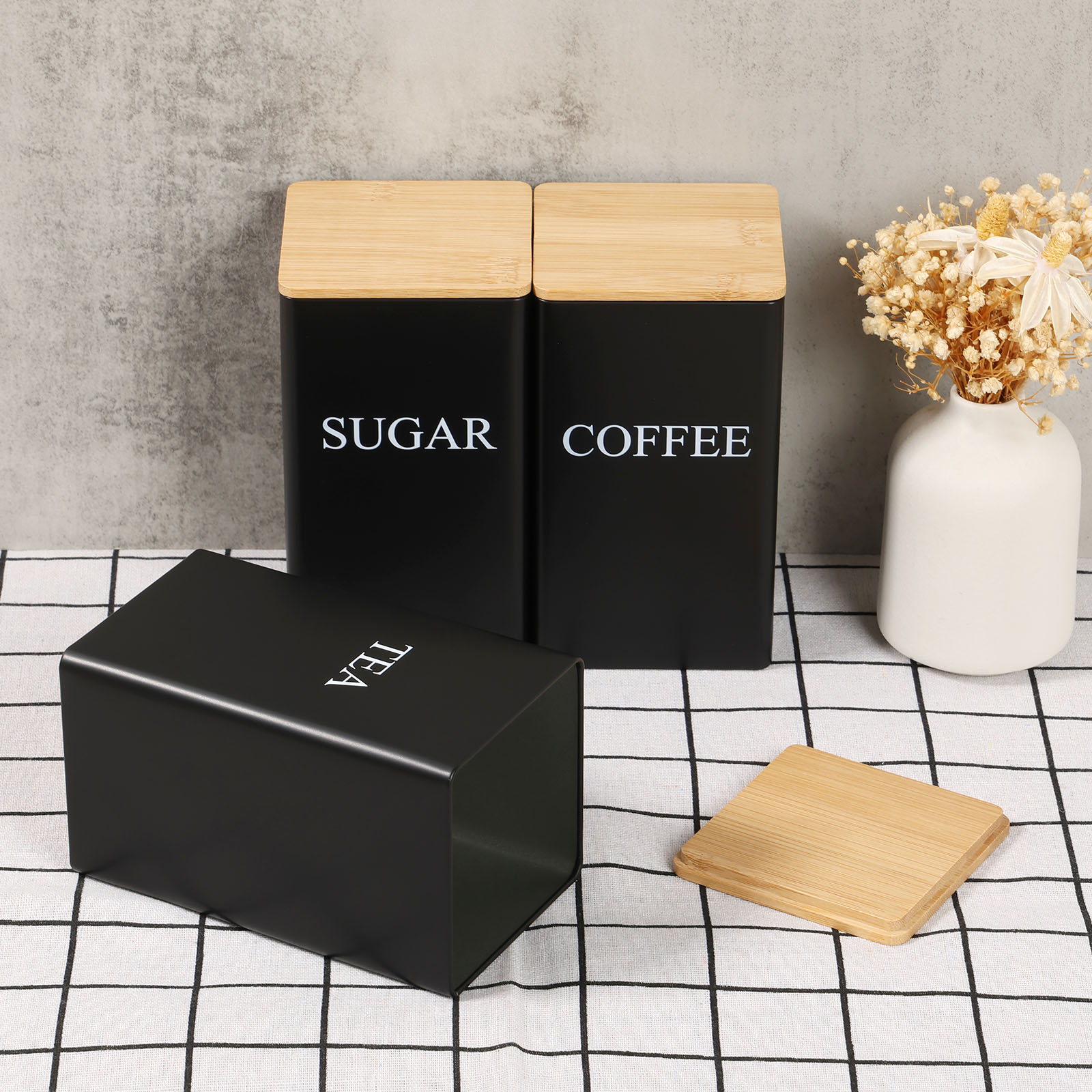 Koffiebonen opslagpot Metalen  - Tea Coffee Sugar Container recensie en prijs