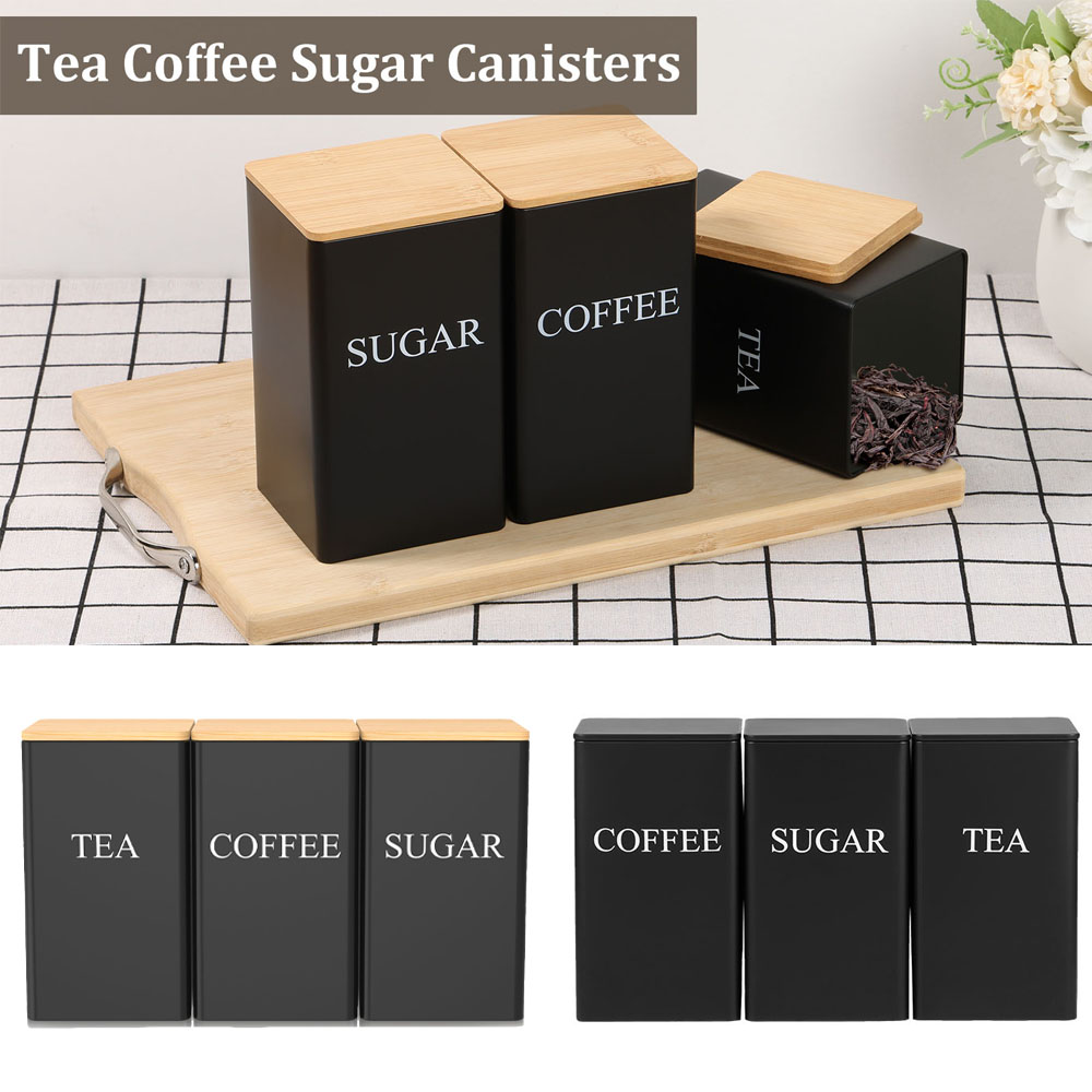 Koffiebonen opslagpot Metalen  - Tea Coffee Sugar Container recensie en prijs
