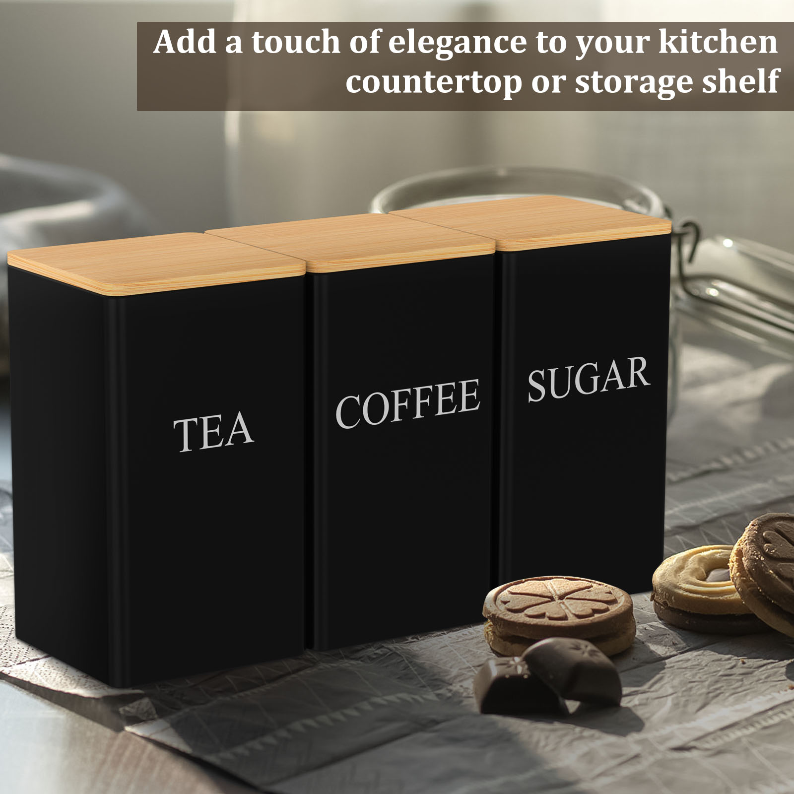 Koffiebonen opslagpot Metalen  - Tea Coffee Sugar Container recensie en prijs