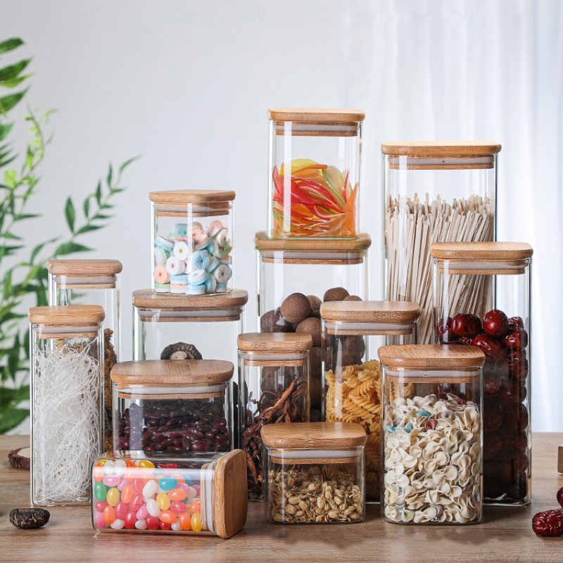 Bamboe Glazen Blikken Transpar - Coffee Tea Drawer Organizer recensie en prijs